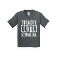 thumbnail image 1 of Inktastic Straight Outta Gymnastics Youth T-Shirt, 1 of 5