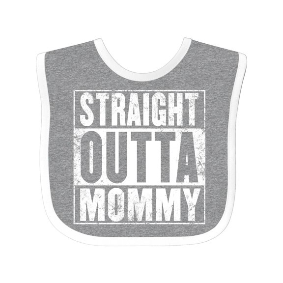 Inktastic Straight Outta Mommy Funny Boys or Girls Baby Bib
