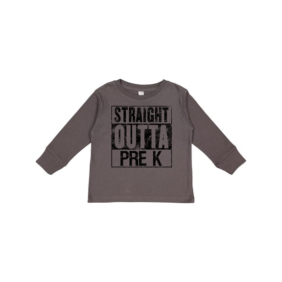 Inktastic Straight Outta Pre-K Boys or Girls Long Sleeve Toddler T-Shirt