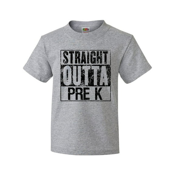 Inktastic Straight Outta Pre-K Youth T-Shirt