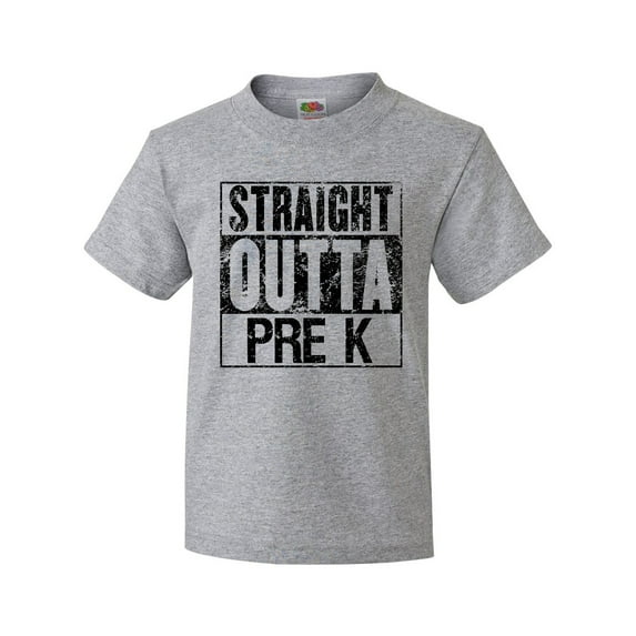 Inktastic Straight Outta Pre-K Youth T-Shirt
