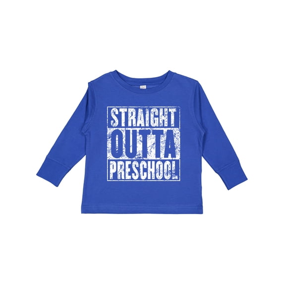 Inktastic Straight Outta Preschool Boys or Girls Long Sleeve Toddler T-Shirt