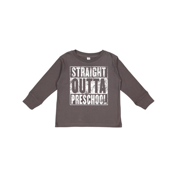 Inktastic Straight Outta Preschool Boys or Girls Long Sleeve Toddler T-Shirt