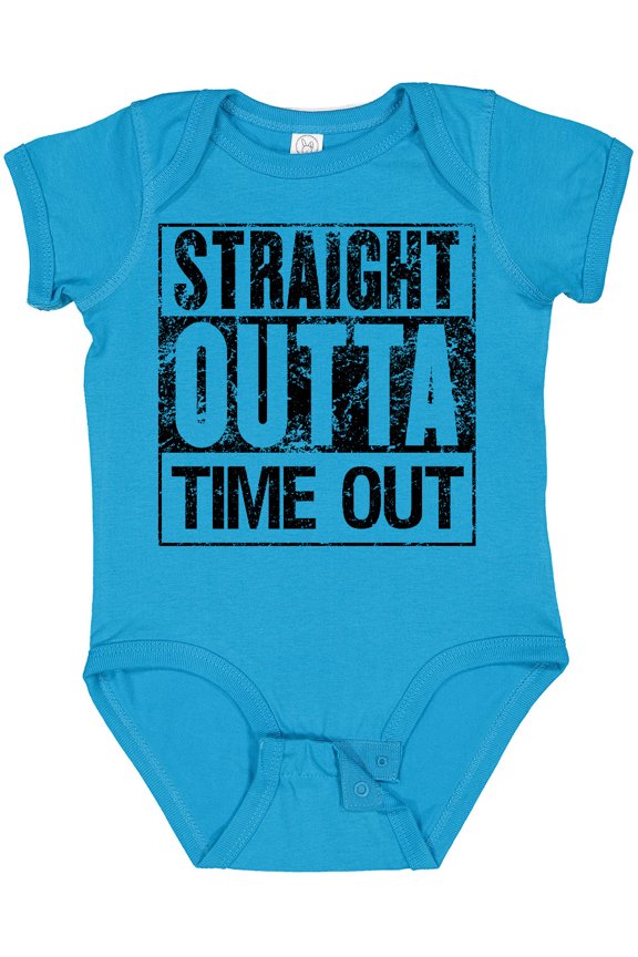 Straight Outta Time out Boys or Girls Baby Bodysuit
