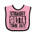 thumbnail image 1 of Inktastic Straight Outta Time out Boys or Girls Baby Bib, 1 of 4