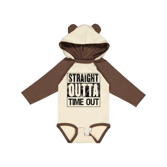 Inktastic Straight Outta Time out Boys or Girls Long Sleeve Baby Bodysuit