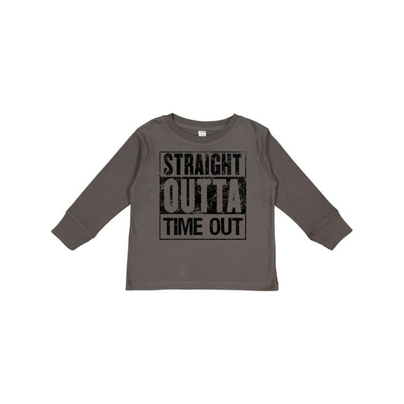 Inktastic Straight Outta Time out Boys or Girls Long Sleeve Toddler T-Shirt