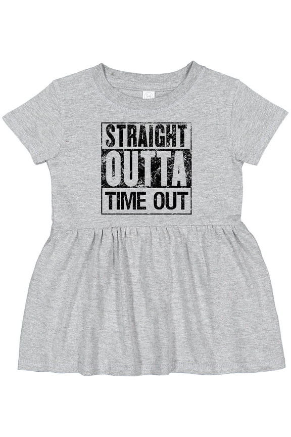 Straight Outta Time out Girls Baby Dress
