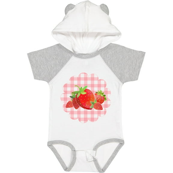 Inktastic Strawberries on Checkered Background Boys or Girls Baby Bodysuit