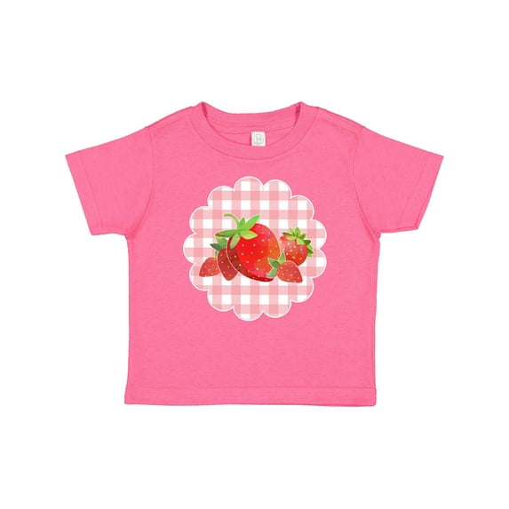 Inktastic Strawberries on Checkered Background Boys or Girls Baby T-Shirt