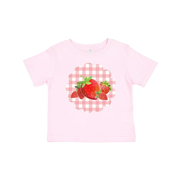 Inktastic Strawberries on Checkered Background Boys or Girls Baby T-Shirt