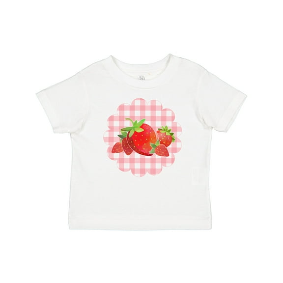 Inktastic Strawberries on Checkered Background Boys or Girls Baby T-Shirt