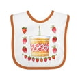 thumbnail image 1 of Inktastic Strawberry First Birthday Cake Boys or Girls Baby Bib, 1 of 4