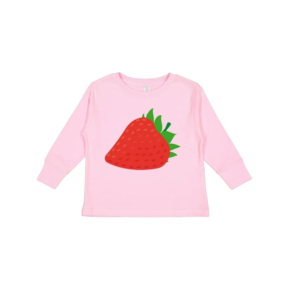 Inktastic Strawberry Fruit Boys or Girls Long Sleeve Toddler T-Shirt