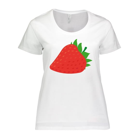 Inktastic Strawberry Fruit Women's Plus Size T-Shirt