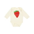 thumbnail image 1 of Inktastic Strawberry Kawaii Boys or Girls Long Sleeve Baby Bodysuit, 1 of 5
