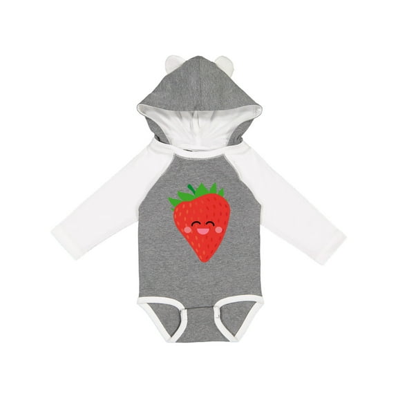 Inktastic Strawberry Kawaii Boys or Girls Long Sleeve Baby Bodysuit