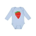 thumbnail image 1 of Inktastic Strawberry Kawaii Boys or Girls Long Sleeve Baby Bodysuit, 1 of 5