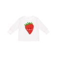 thumbnail image 1 of Inktastic Strawberry Kawaii Boys or Girls Long Sleeve Toddler T-Shirt, 1 of 5