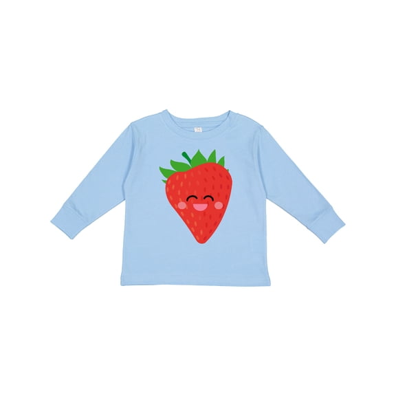 Inktastic Strawberry Kawaii Boys or Girls Long Sleeve Toddler T-Shirt