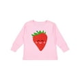 thumbnail image 1 of Inktastic Strawberry Kawaii Boys or Girls Long Sleeve Toddler T-Shirt, 1 of 5