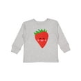 thumbnail image 1 of Inktastic Strawberry Kawaii Boys or Girls Long Sleeve Toddler T-Shirt, 1 of 5