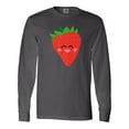 thumbnail image 1 of Inktastic Strawberry Kawaii Long Sleeve T-Shirt, 1 of 5