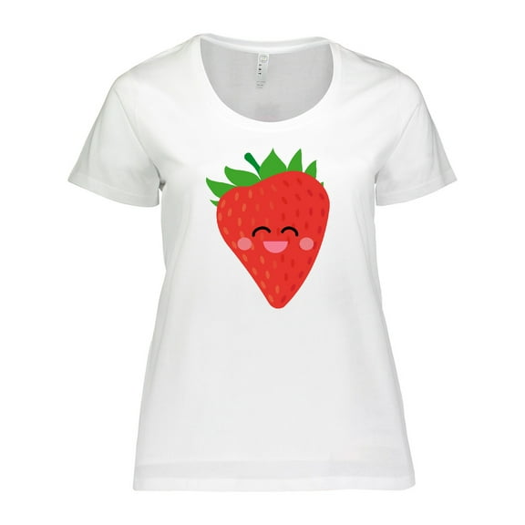 Inktastic Strawberry Kawaii Women's Plus Size T-Shirt