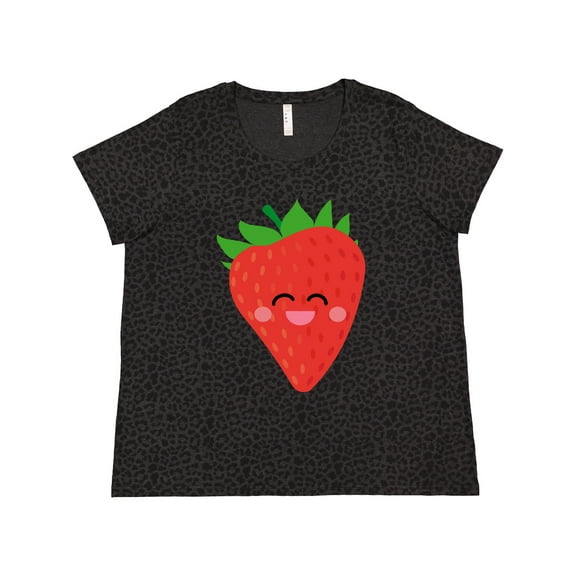 Inktastic Strawberry Kawaii Women's Plus Size T-Shirt