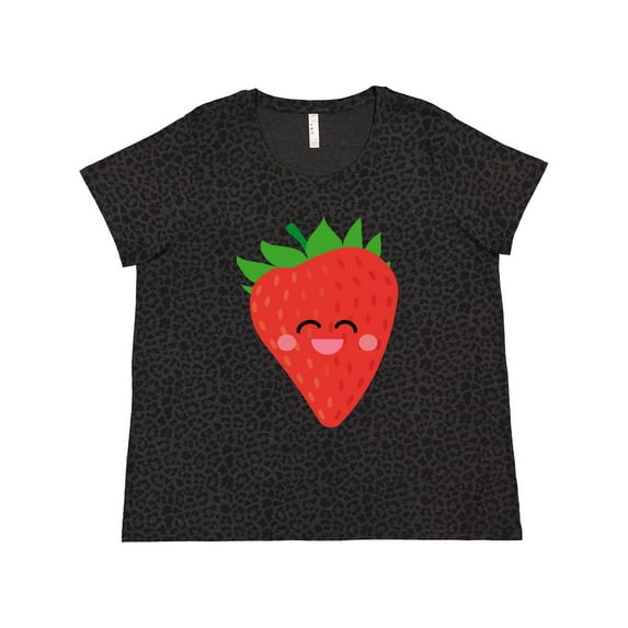 Inktastic Strawberry Kawaii Women's Plus Size T-Shirt