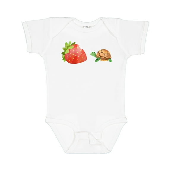 Inktastic Strawberry Turtle Boys or Girls Baby Bodysuit