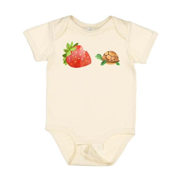 Inktastic Strawberry Turtle Boys or Girls Baby Bodysuit
