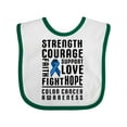 thumbnail image 1 of Inktastic Strength Courage Support Colon Cancer Awareness Boys or Girls Baby Bib, 1 of 4