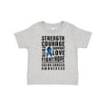 thumbnail image 1 of Inktastic Strength Courage Support Colon Cancer Awareness Boys or Girls Toddler T-Shirt, 1 of 5