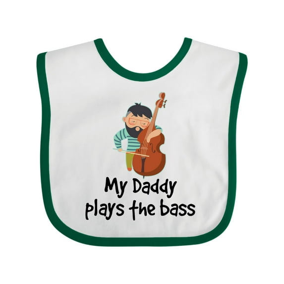 Inktastic String Bass My Daddy Plays the Bass Boys or Girls Baby Bib