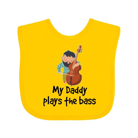 Inktastic String Bass My Daddy Plays the Bass Boys or Girls Baby Bib