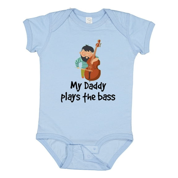 Inktastic String Bass My Daddy Plays the Bass Boys or Girls Baby Bodysuit