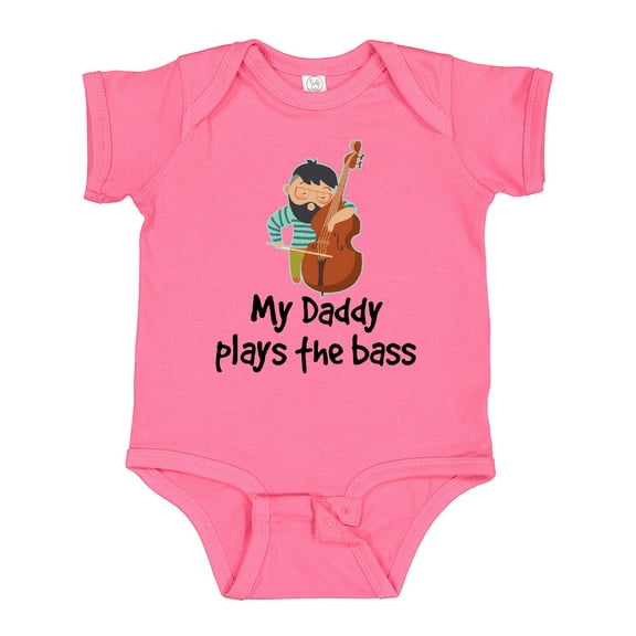 Inktastic String Bass My Daddy Plays the Bass Boys or Girls Baby Bodysuit
