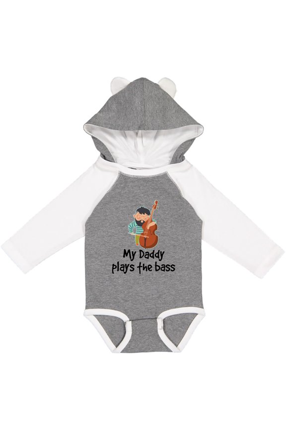 String Bass My Daddy Plays the Bass Boys or Girls Long Sleeve Baby Bodysuit