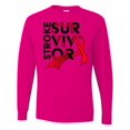 thumbnail image 1 of Inktastic Stroke Survivor Red Ribbon Awareness Long Sleeve T-Shirt, 1 of 5