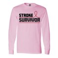 thumbnail image 1 of Inktastic Stroke Survivor Red Ribbon Awareness Long Sleeve T-Shirt, 1 of 5