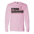 thumbnail image 1 of Inktastic Stroke Survivor Red Ribbon Awareness Long Sleeve T-Shirt, 1 of 5
