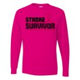 thumbnail image 1 of Inktastic Stroke Survivor Red Ribbon Awareness Long Sleeve T-Shirt, 1 of 5