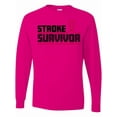 thumbnail image 1 of Inktastic Stroke Survivor Red Ribbon Awareness Long Sleeve T-Shirt, 1 of 5