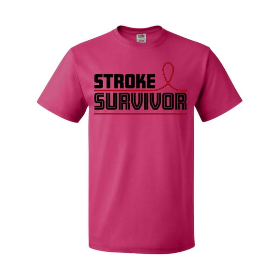 Inktastic Stroke Survivor Red Ribbon Awareness T-Shirt