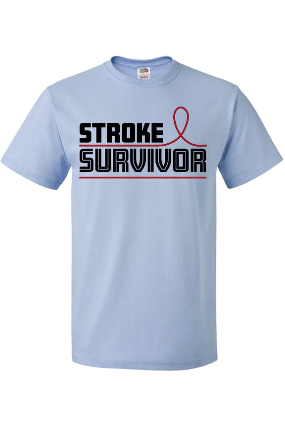 Stroke Survivor Red Ribbon Awareness T-Shirt