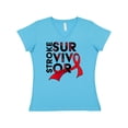 thumbnail image 1 of Inktastic Stroke Survivor- Red Ribbon Awareness Women's V-Neck T-Shirt, 1 of 5