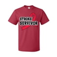 thumbnail image 1 of Inktastic Stroke Survivor with Red Ribbon T-Shirt, 1 of 5