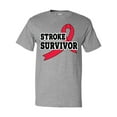 thumbnail image 1 of Inktastic Stroke Survivor with Red Ribbon T-Shirt, 1 of 5