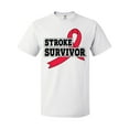 thumbnail image 1 of Inktastic Stroke Survivor with Red Ribbon T-Shirt, 1 of 5